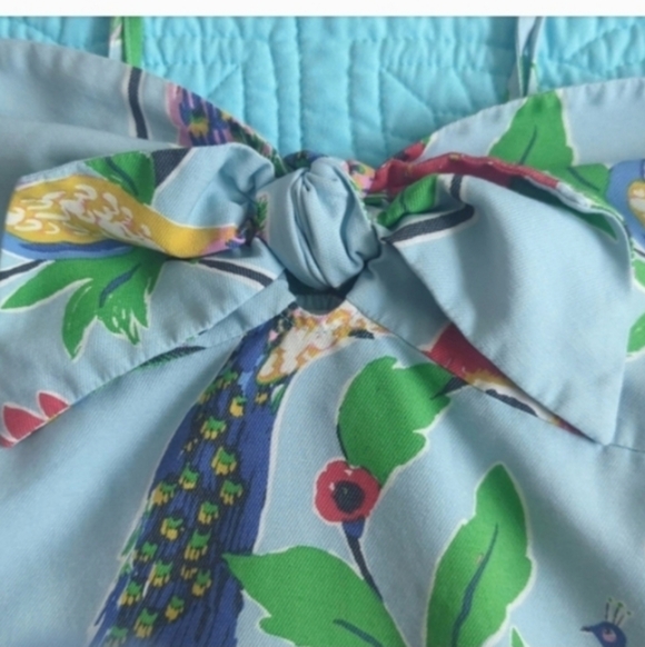 Blue Camisole Top Macy's On 34 Blue Tropical Print, Small Spaghetti Straps - Picture 8 of 9